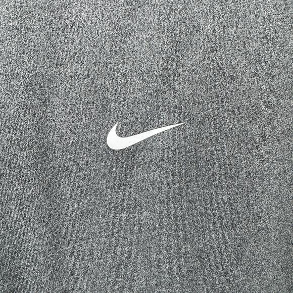 Nike Sweatshirt Womens Large Gray Pink Colorblock Center Swoosh Therma Pullover - Picture 3 of 9